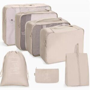 New! Packing Cubes, Travel Luggage Organizers Set with Toiletry Bag (7pcs)